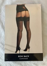 Ann Summers Black Red Bow Back