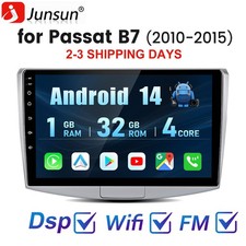 10" Android 14 CarPlay GPS Navi Car Stereo For VW Passat B6 B7 2010-2015 BT SWC