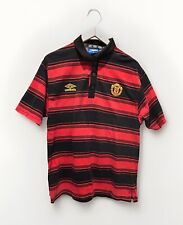 Umbro Manchester United Men’s Polo Shirt Size Med Red Black Vintage 1990s Retro