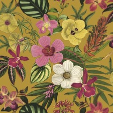 Rasch Floral Leaf Mustard