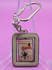 Keyring Key Ring - Vintage Metal Guinness Souvenir Lovely Day For A Guinness