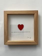 LOVE heart art box framed Edition 1/25 signed Emo free haring & Banksy gift ***