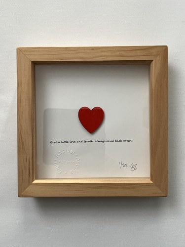 Love heart art box framed - box,