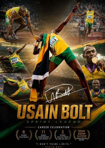 Usain bolt athletics signed - bolt,