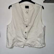 Brand New ASOS white denim waistcoat, size L