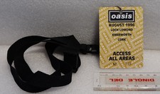 Oasis 1996 AAA Tour pass  Loch Lomond Knebworth and Cork Excellent Condition
