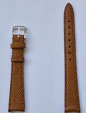 Rotary  Genuine Leather Watch Strap  Lizard Grain Tan 14mm Silver Buckle  14/10