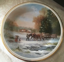 Edwardian Fine China Collectors Plate CHARMS OF COUNTRY LIFE - DAYS END 