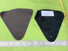 RETRO SCRAP PIECES BROWN 2 Samples COW HIDE GENUINE LEATHER MATERIAL CLOTH Craft