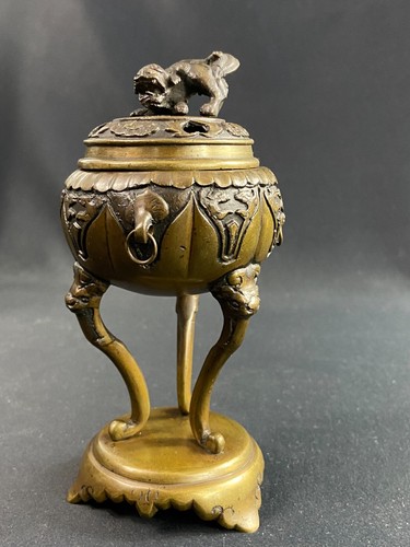 Xix century bronze incense - xix,
