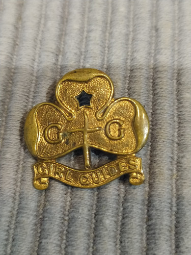 Gold metal girl guide - girl,
