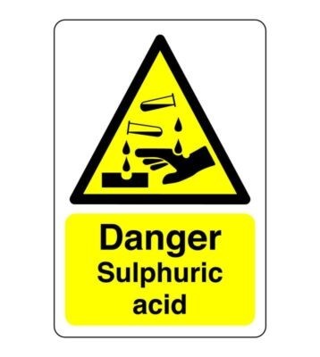 Danger sulphuric acid sign - danger,