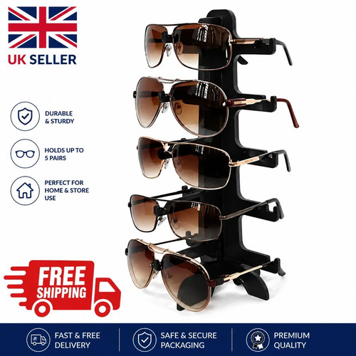 1pc black sunglasses stand - black,