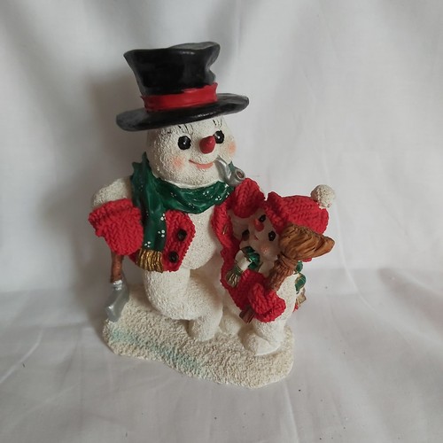 Vintage retro resin snowman - vintage,