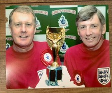 Photo of 1966 Heroes with original Jules Rimet & National Lottery scratch cards