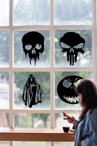 Halloween gel window stickers