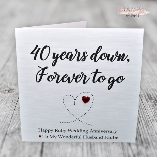 Personalised ruby 40th wedding - ruby,