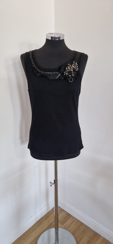 Karen millen black vest top - millen,