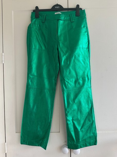 Topshop metallic faux - , leather