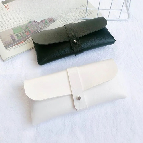 White leather sunglasses case - sunglasses,