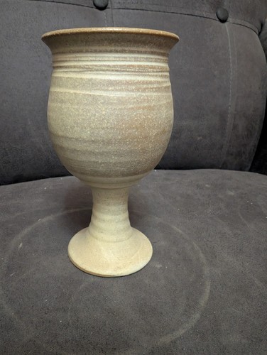 Stoneware pottery goblet - stoneware,