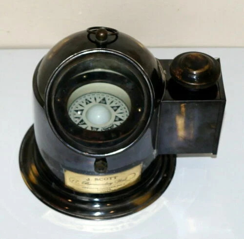 Nautical brass oil lamp