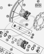 Genuine Front Wheel Spindle