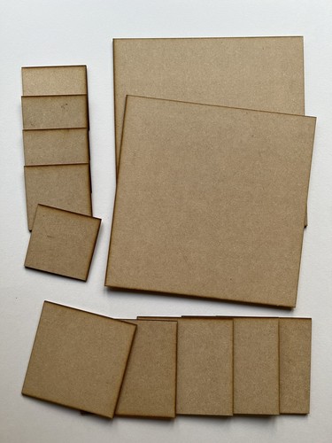 Square wooden mdf - wooden, art