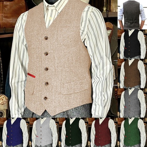 Mens tweed waistcoats - mens, lined