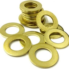 BRASS Washers Solid - M5 to M10- Non Rusting - Marine Auto Electrics & Plumbing
