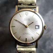 Vintage 9ct Tudor Prince Date Automatic Rolex Signed Crown + Box