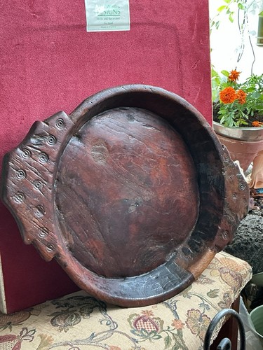 Antique teak wood parat tray - antique,