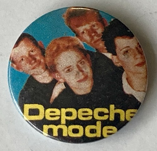 Depeche mode old metal button - depeche,