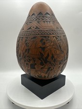 Vtg hand carved - vtg, gourd