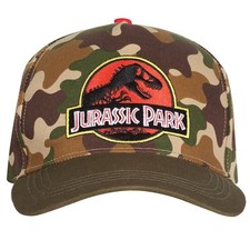 Official Jurassic Park Camo Cap Retro Dino Explorer Gift Hat for True Movie Fans