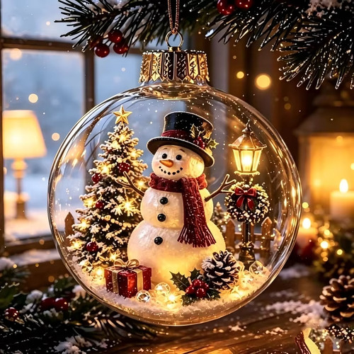 Christmas snow globe santa - snow,