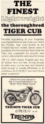 Vintage triumph tiger - tiger, cub