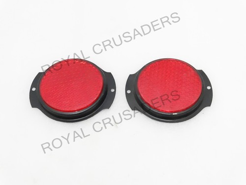 Red reflector pair black bezel - red,