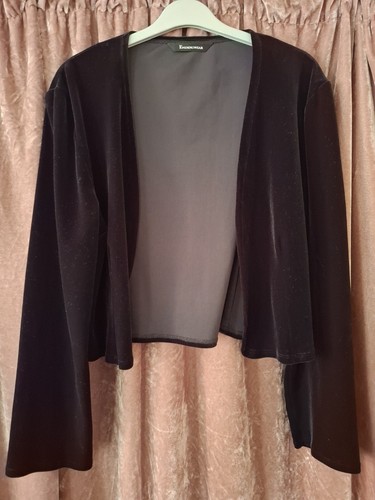 Velvet open front - open-front, cropped