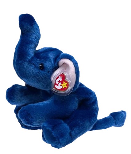Blue peanut elephant rare tag - blue,