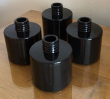 4 x Gloss Black Empty Glass