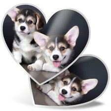 2 x Heart Stickers 15 cm -