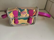 Smiggle Girls Pink Gold Transparent PVC Travel Party Holographic Crossbody Bag