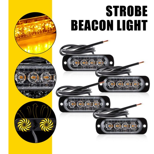 Led amber recovery strobe - 4x,