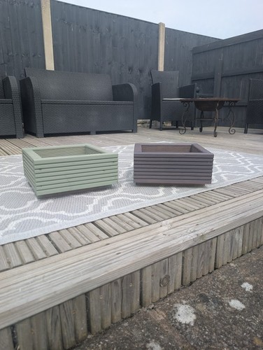 Wooden decking planter garden - wooden,