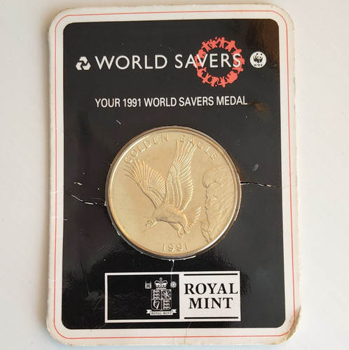 1991 world savers medal - medal, gold