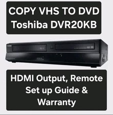 Toshiba DVR20 Copy VHS to DVD
