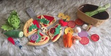 DUKTIG  Vegetables pizza salad  Soft Toys Kids Play Kitchen Food Pretend 
