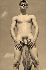 Study of standing male nude - reprint