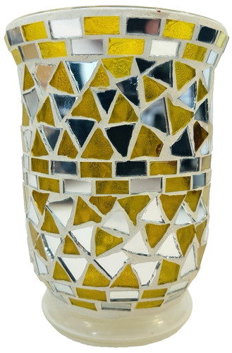 Vintage mirror mosaic candle - mirror,